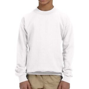Gildan White Heavy Blend Youth Sweatshirt